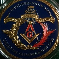 • Unique Masonic symbolism. Just nice art, nothing to do with the Georgian token.