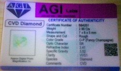 🔹2.9 ct Stone. Cert of authentication.